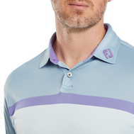 Polo Interlock avec blocs de couleurs