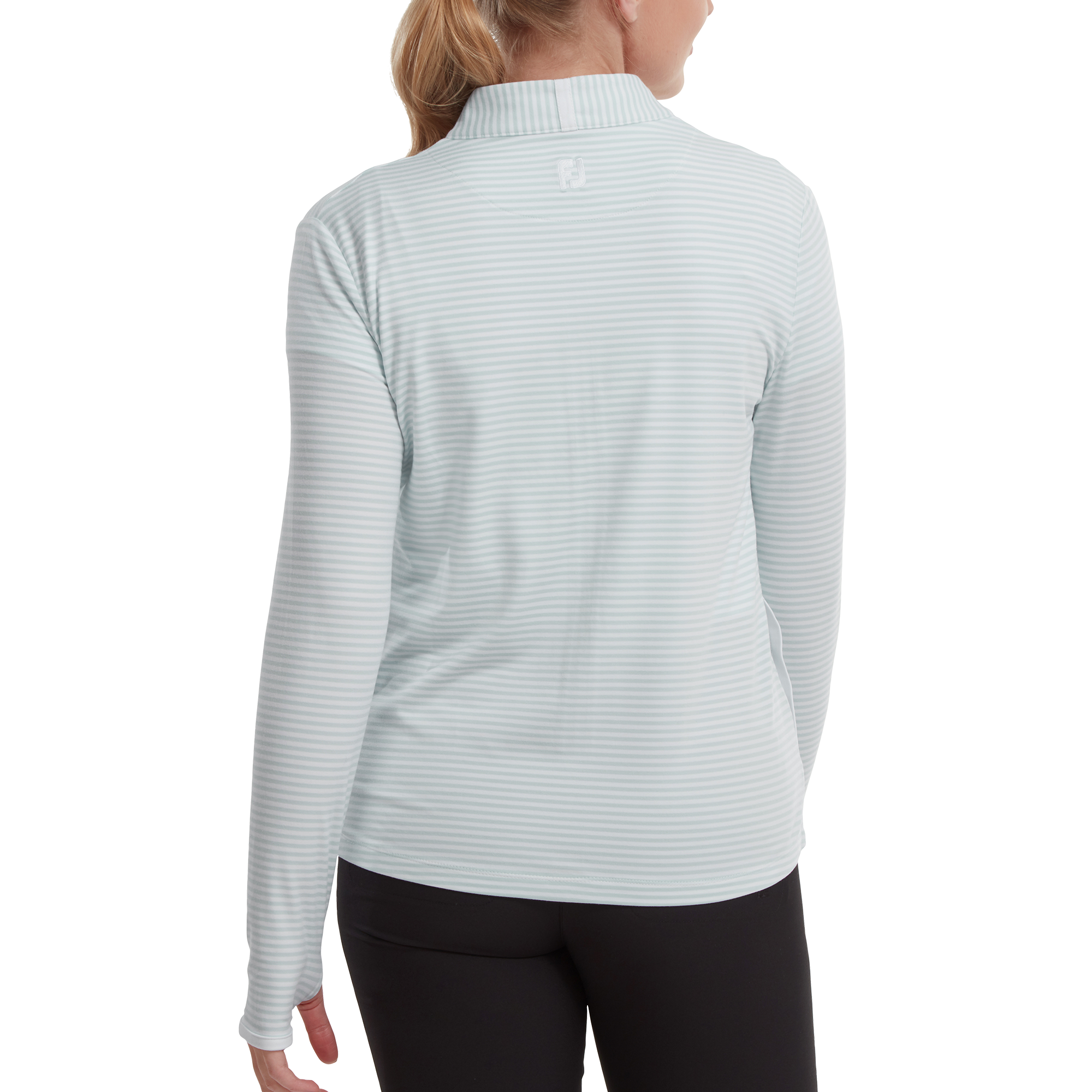 Full-Zip Lightweight Tonal Stripe Midlayer