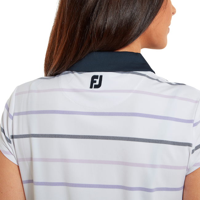 Polo Jacquard œil d'oiseau à rayures