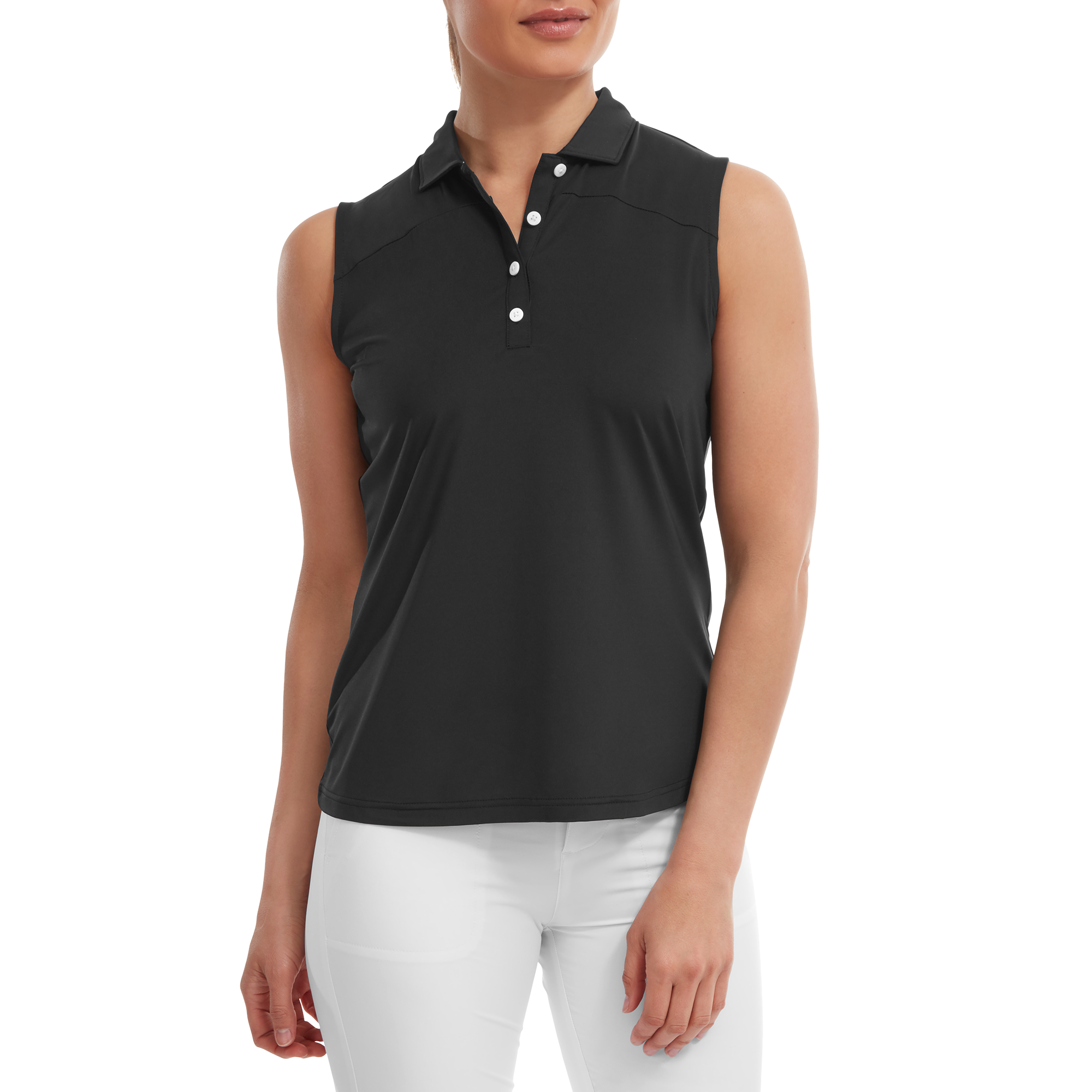 Mesh Back Sleeveless Lisle