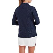 Pullover zippé avec imprimé Floral texturé