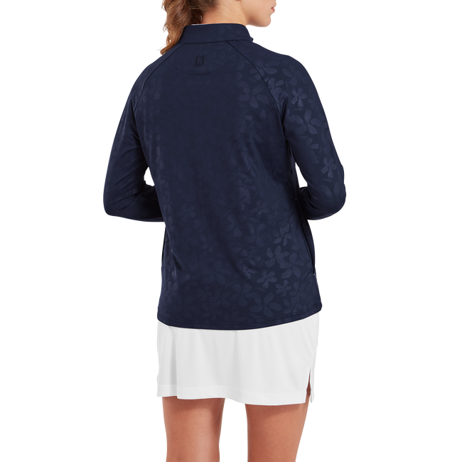 Pullover zippé avec imprimé Floral texturé