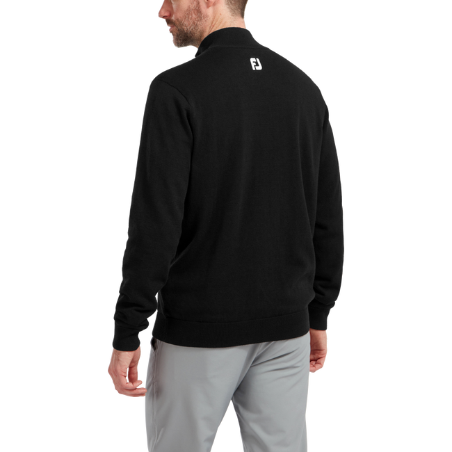 Wool Blend 1/2 Zip Lined Pullover