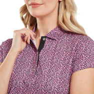 Animal Print Cap Sleeve Lisle