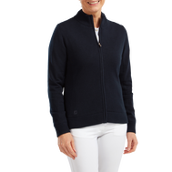Women's Full-Zip Lined Wool Blend Pullover