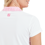 Cap Sleeve Print Trim Lisle