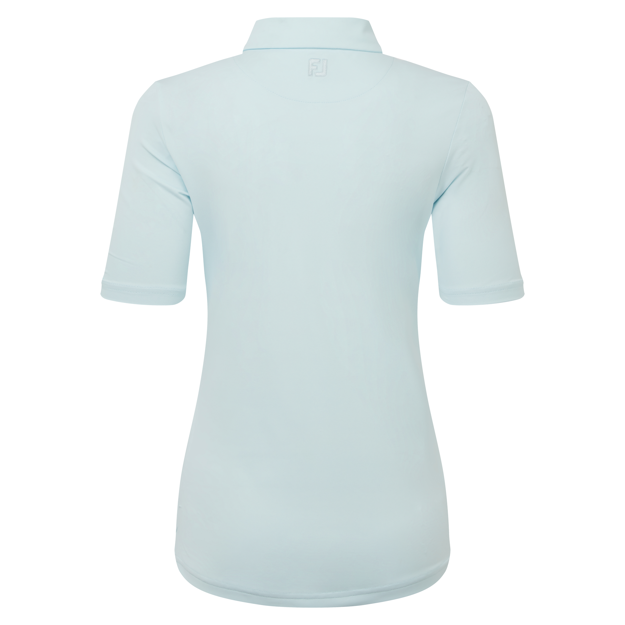 Polo en fil d'Ecosse &agrave; 1/2 manches fronc&eacute;es