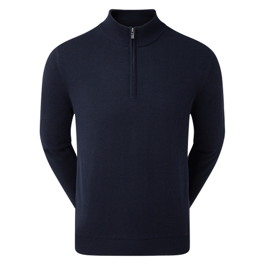 Wool Blend 1/2 Zip Lined Pullover
