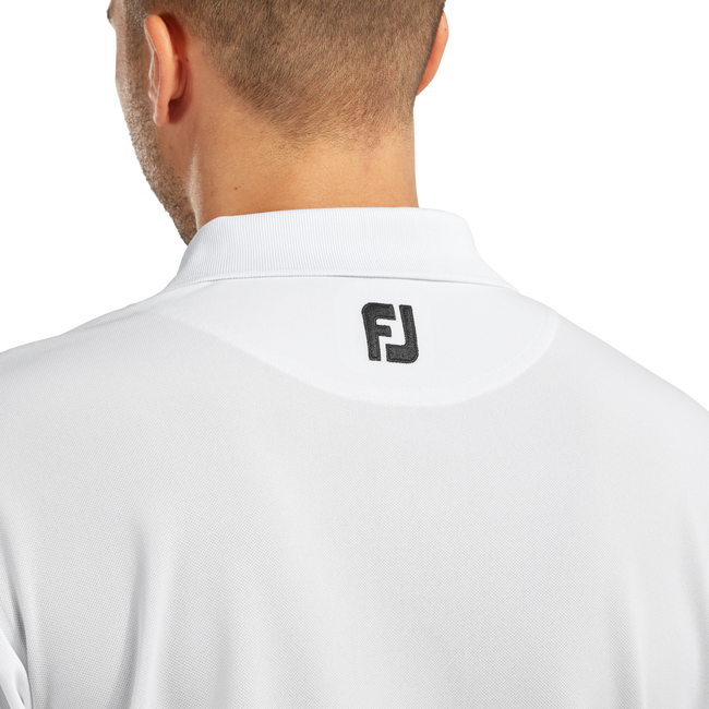 Polo Stretch Piqué uni avec col en tricot