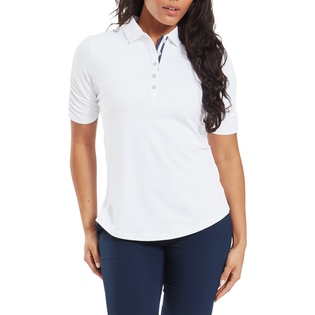 Half Sleeve Ruched Lisle