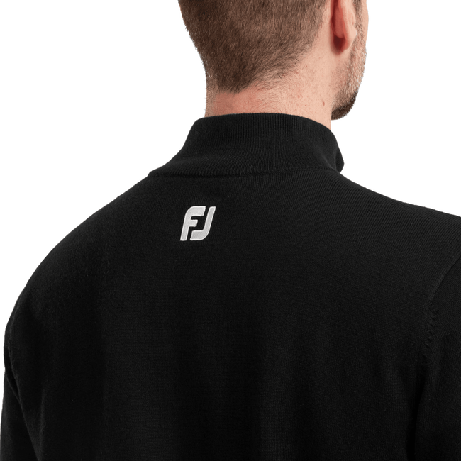 Wool Blend 1/2 Zip Lined Pullover