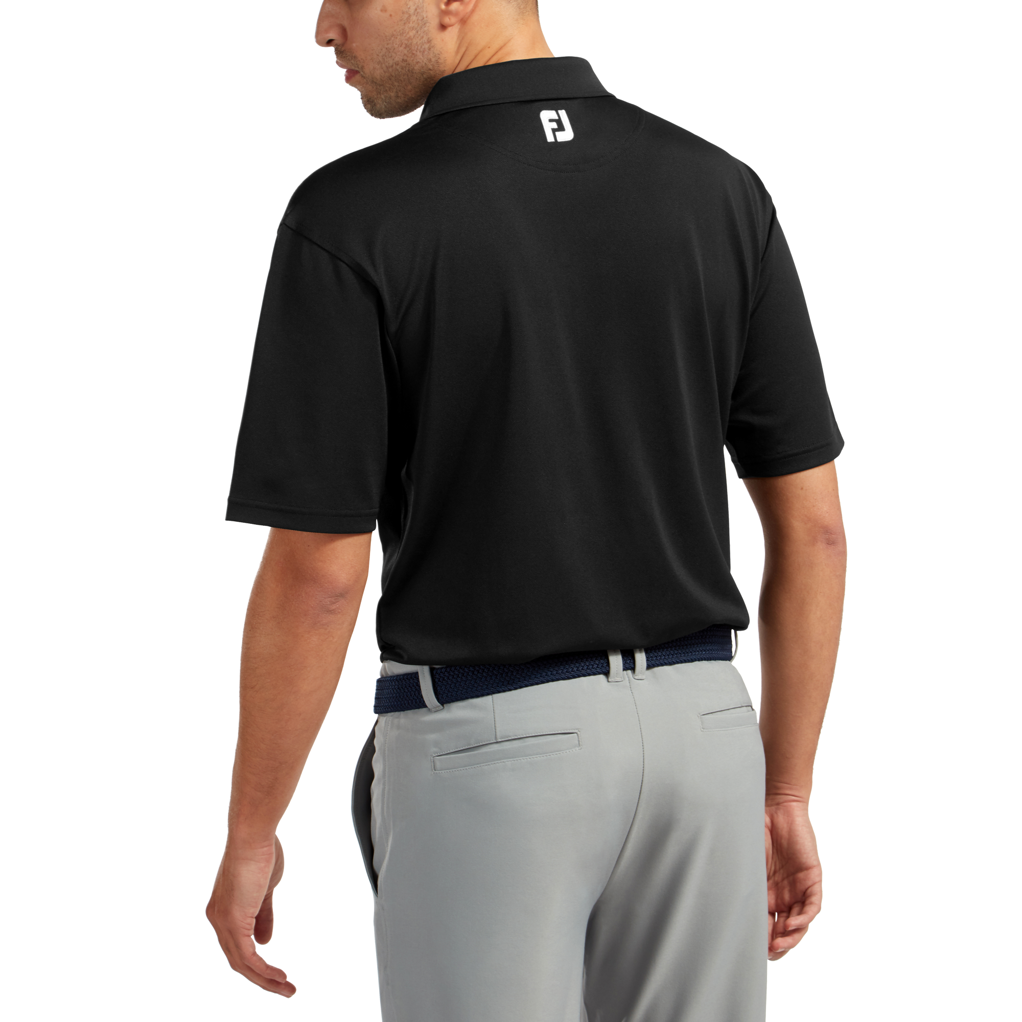 Stretch Pique Solid Knit Collar