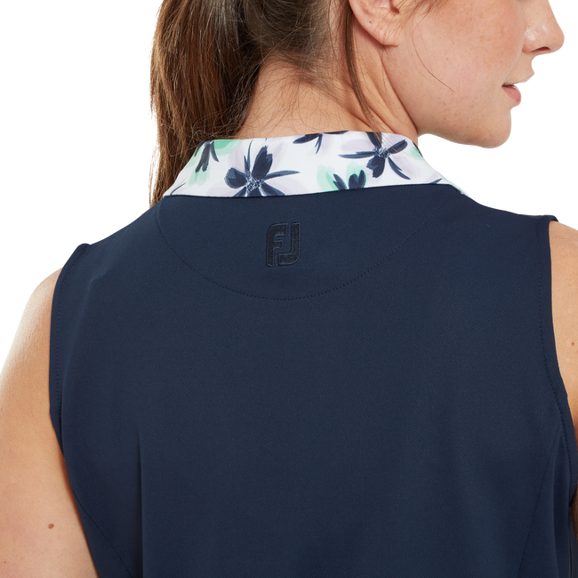 Dress with Floral Trim