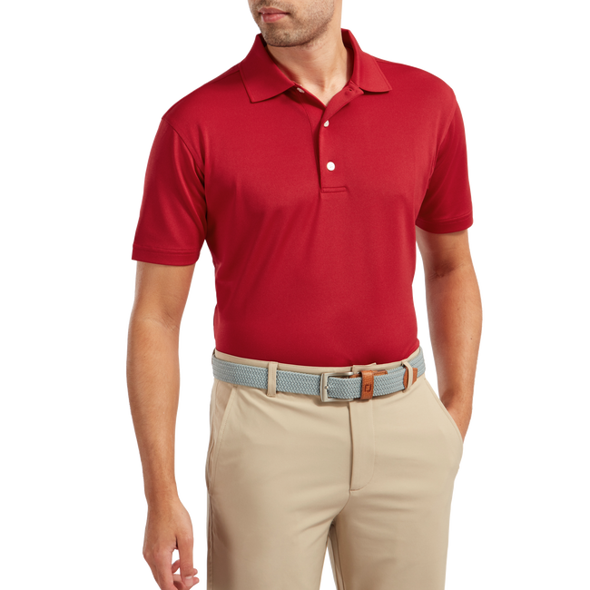Stretch Pique Solid Rib Knit Collar