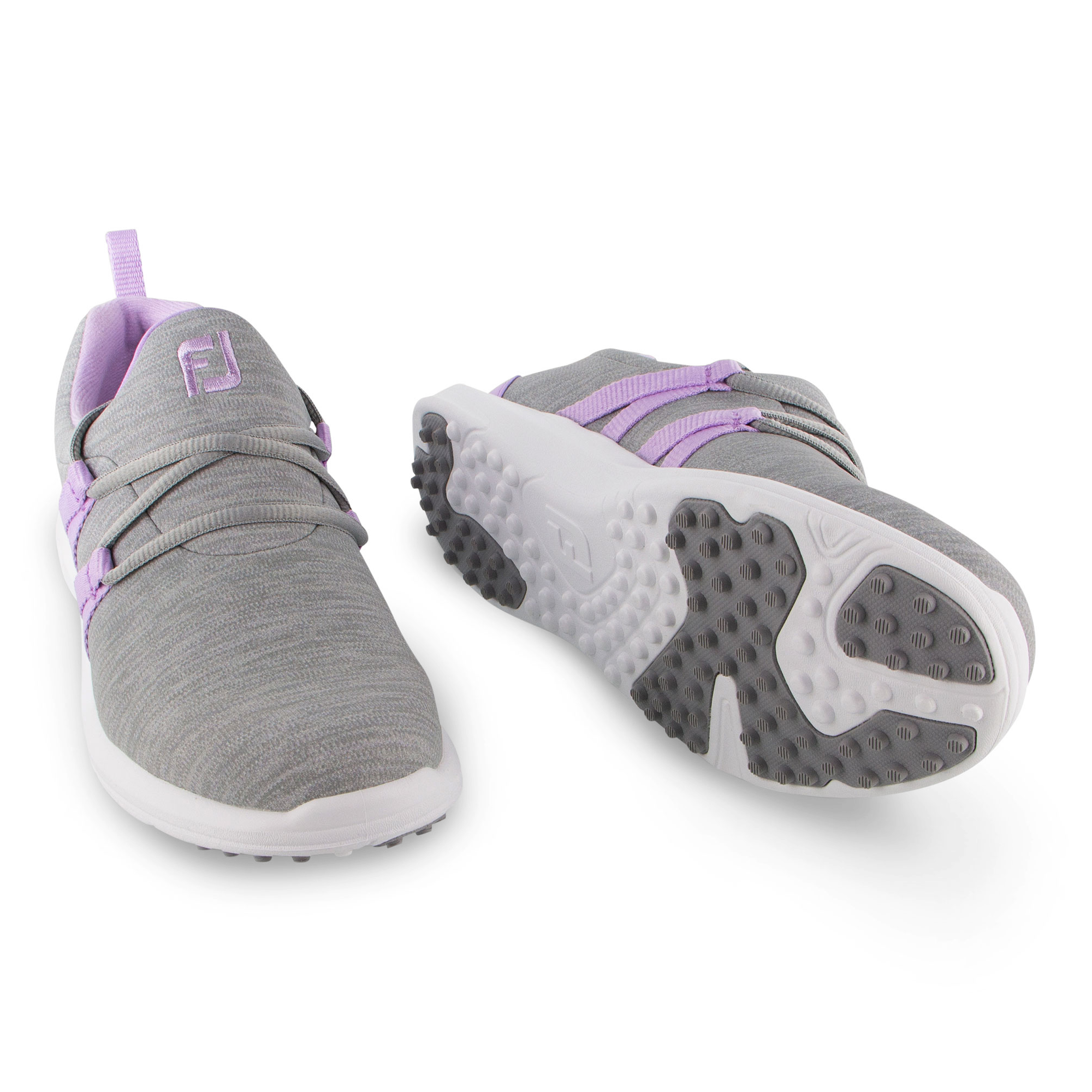 FootJoy Junior FJ Leisure Slip-On Golf Shoes in Grey/Orchid Size 6