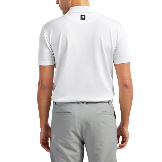 Polo Stretch Piqué uni avec col en tricot