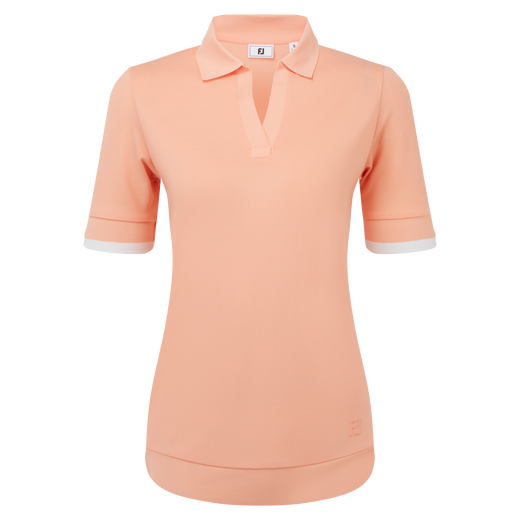 Polo en maille textur&eacute;e