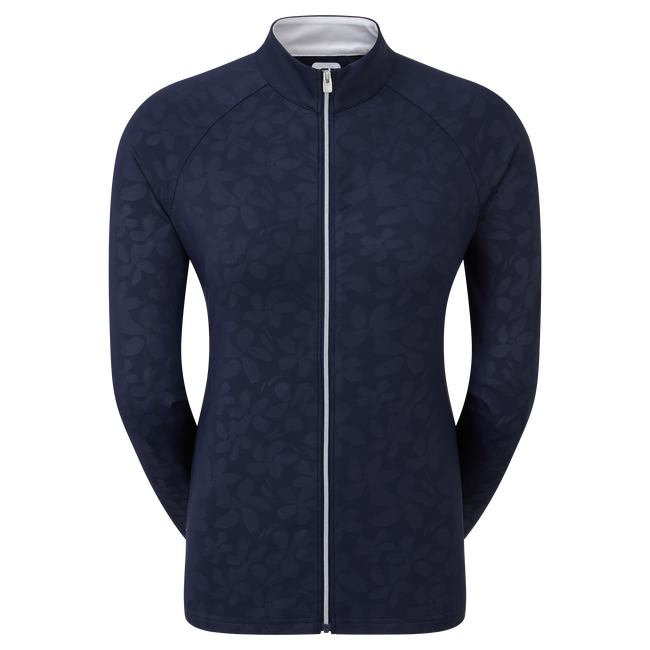 Pullover zippé avec imprimé Floral texturé
