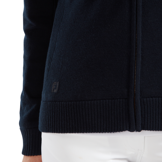 Women's Full-Zip Lined Wool Blend Pullover
