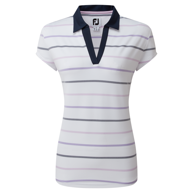 Polo Jacquard œil d'oiseau à rayures