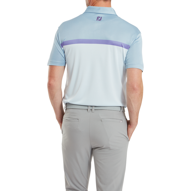 Polo Interlock avec blocs de couleurs