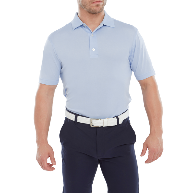 Stretch Pique Solid Rib Knit Collar