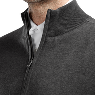Wool Blend 1/2 Zip Lined Pullover