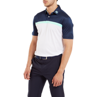 Polo Interlock avec blocs de couleurs