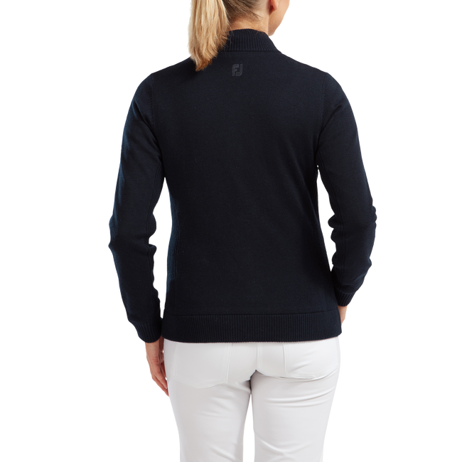 Women's Full-Zip Lined Wool Blend Pullover