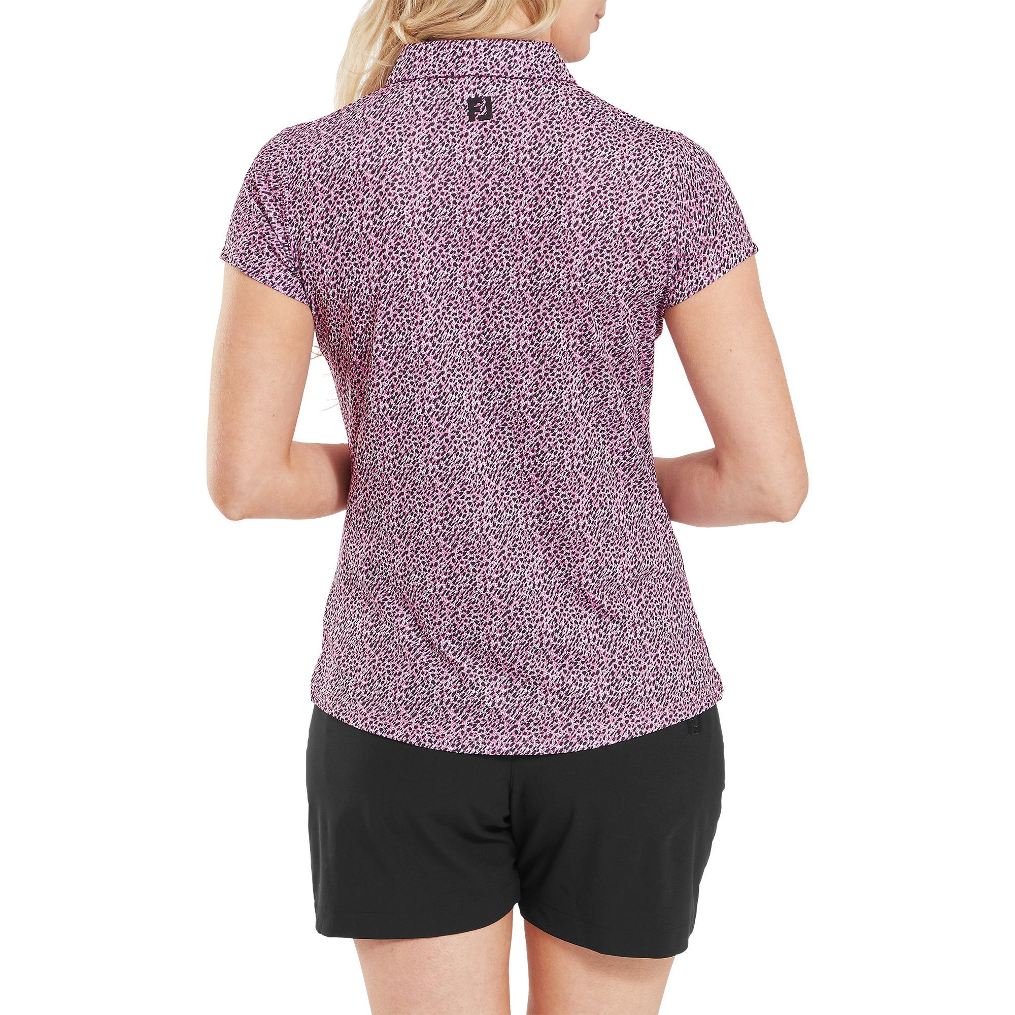 Animal Print Cap Sleeve Lisle