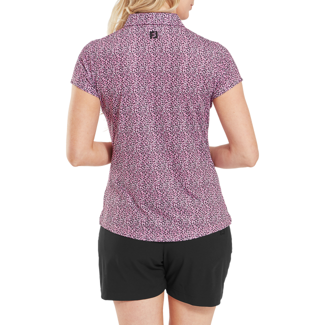 Animal Print Cap Sleeve Lisle