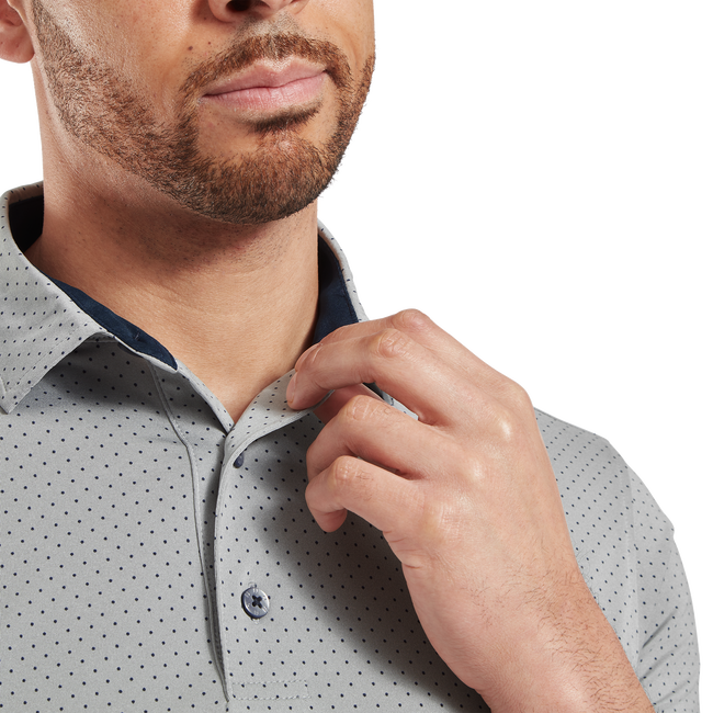 Stretch Lisle Dot Print