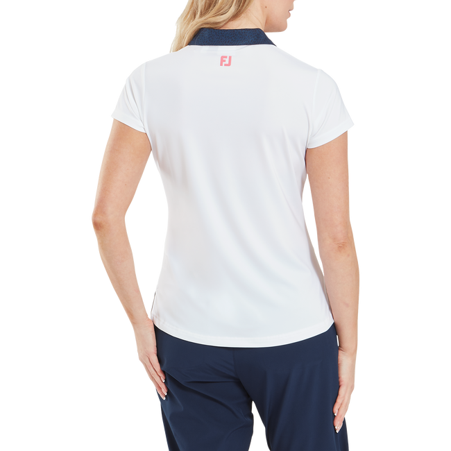 Cap Sleeve Print Trim Lisle