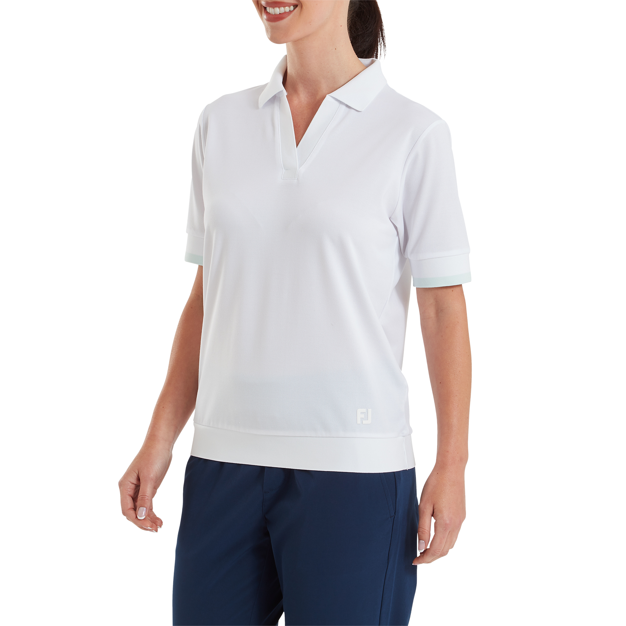 Polo en maille textur&eacute;e