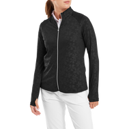 Pullover zippé avec imprimé Floral texturé