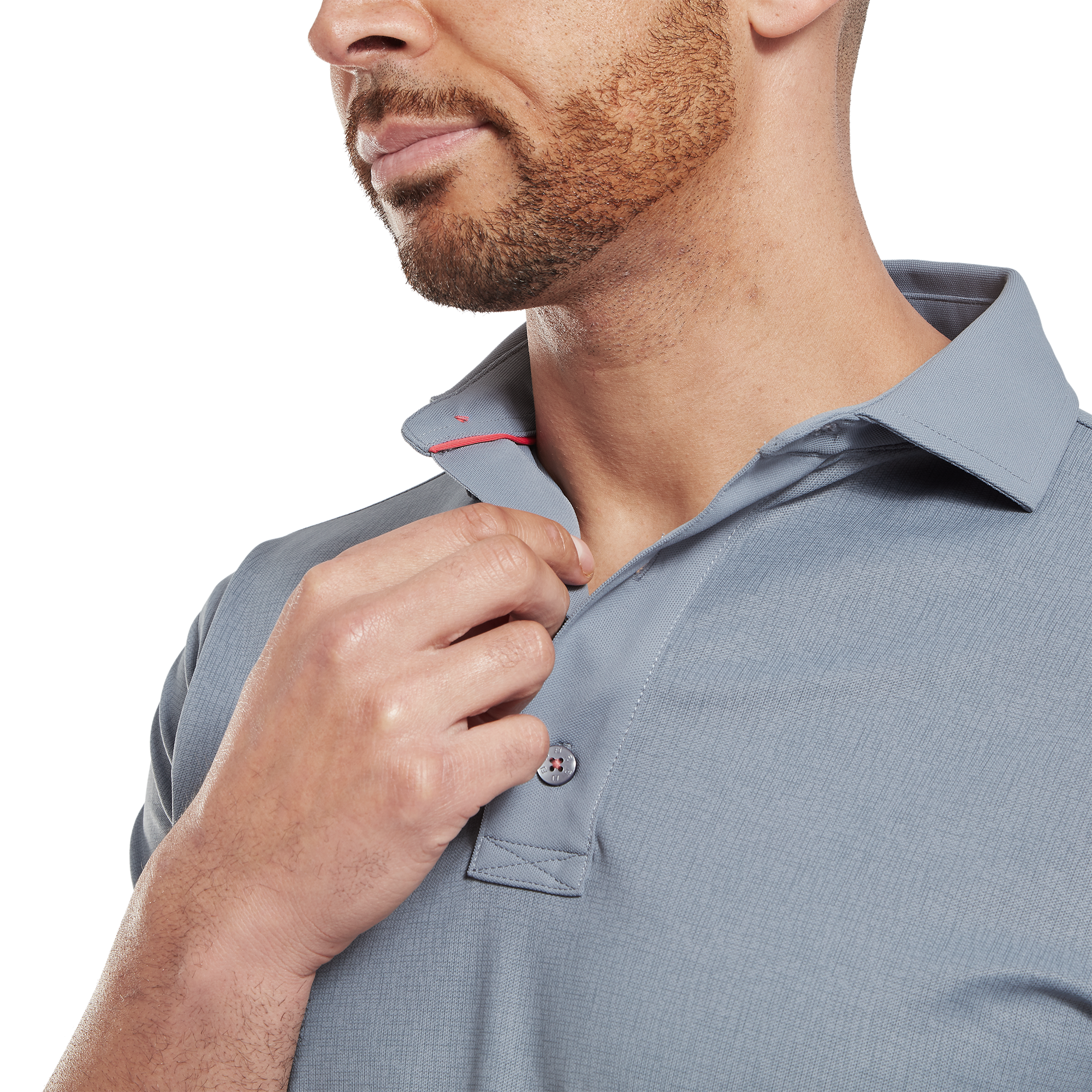 Polo en fil d'Ecosse impression textur&eacute;e