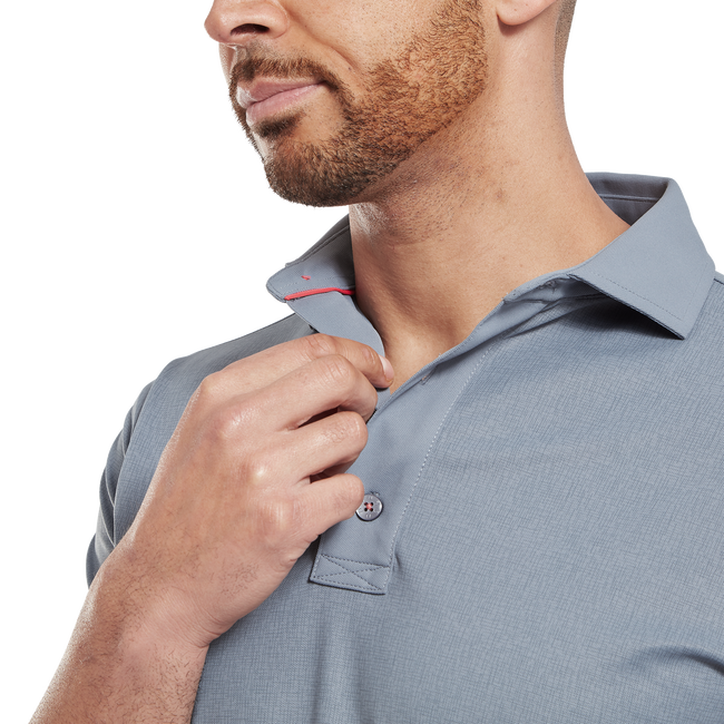 Polo en fil d'Ecosse impression texturée