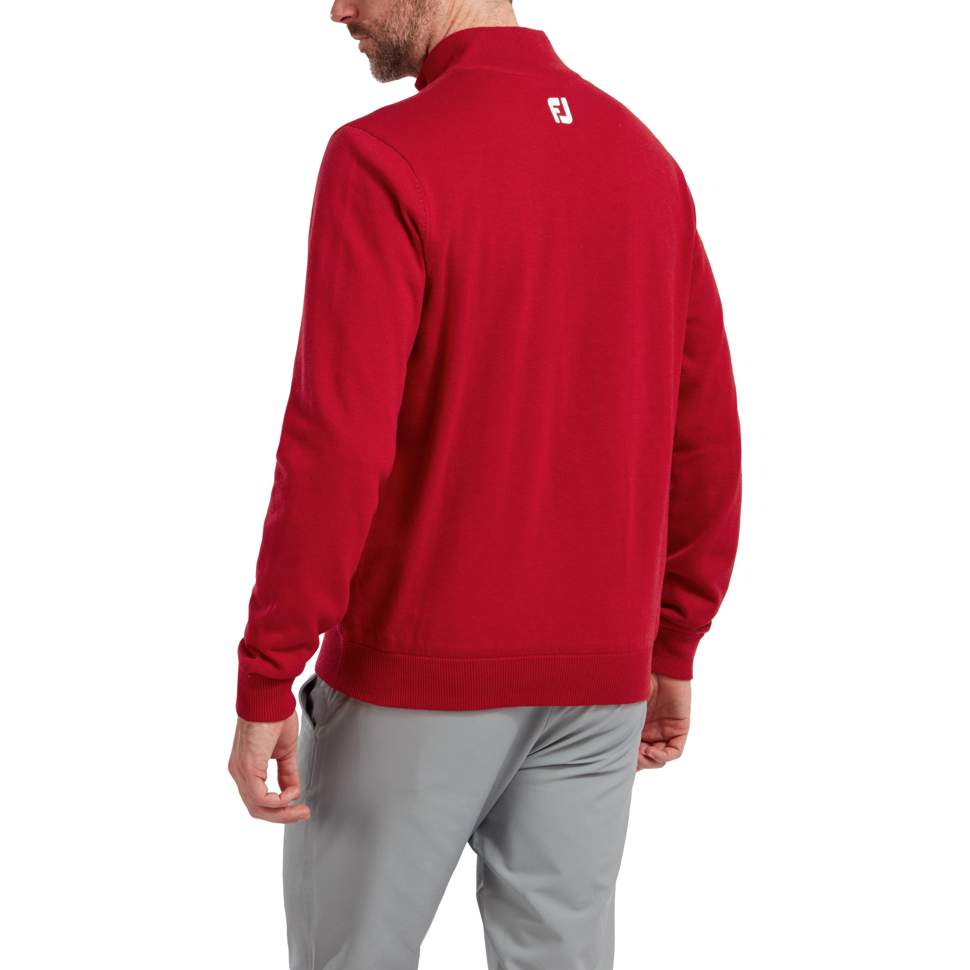 Wool Blend 1/2 Zip Lined Pullover