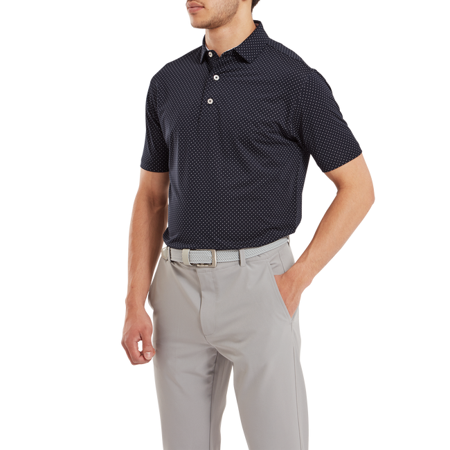 Stretch Lisle Dot Print