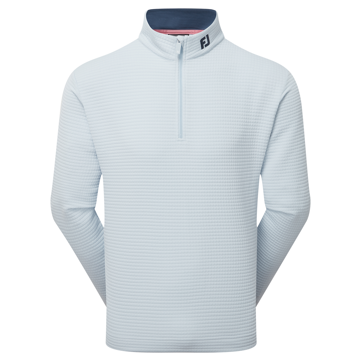FootJoy Quilt Texture Chill-Out Golf Pullover - Sky FootJoy Quilt Texture Chill-Out Golf Pullover - Sky