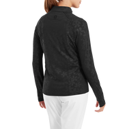 Pullover zippé avec imprimé Floral texturé