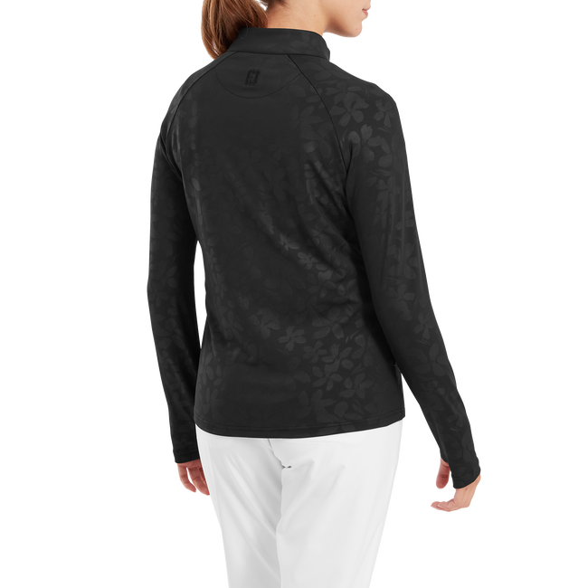 Pullover zippé avec imprimé Floral texturé