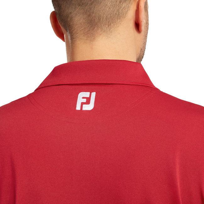 Stretch Pique Solid Knit Collar