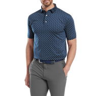 Polo en fil d'Ecosse imprimé bourgeon