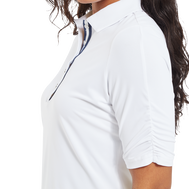 Half Sleeve Ruched Lisle