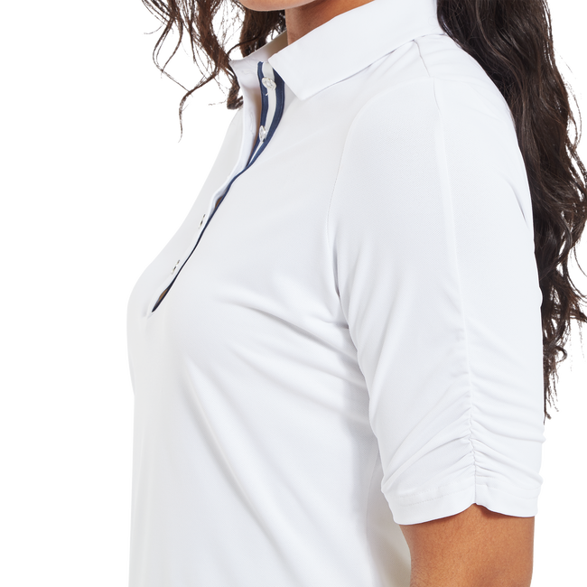 Half Sleeve Ruched Lisle