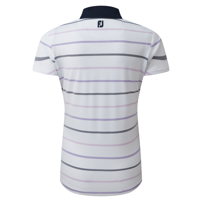Polo Jacquard œil d'oiseau à rayures