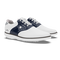 White / Navy Patent / Silver Fish Print