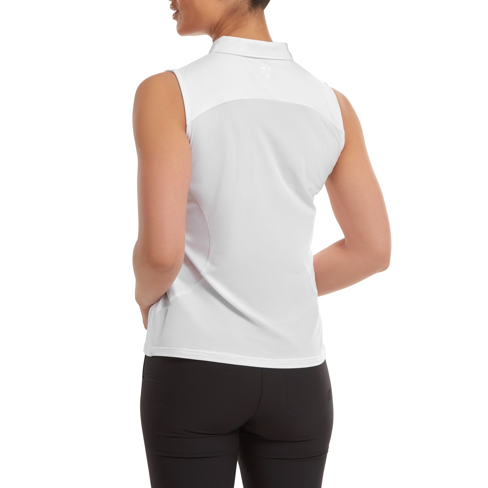 Mesh Back Sleeveless Lisle