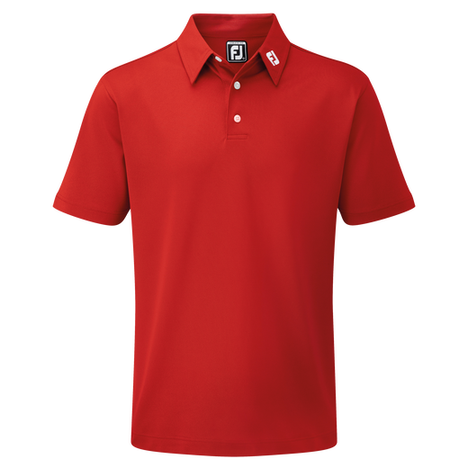 Polo Stretch Piqu&eacute; uni avec logo FJ sur col